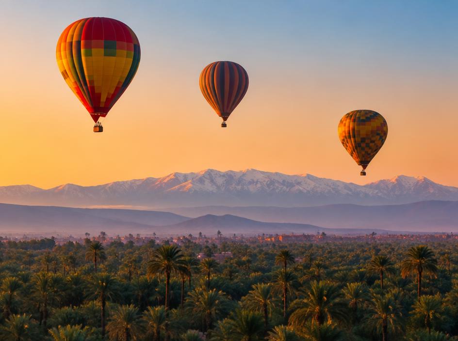 Sunrise hot-air balloon